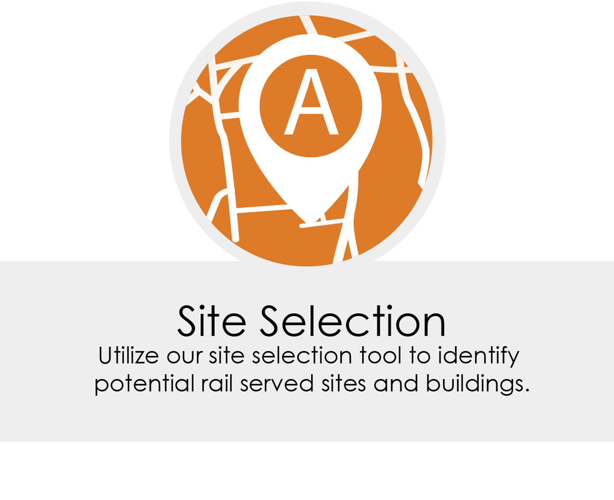 Site selection for rail served locations